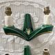 Pair of double art deco ceramic wall lights