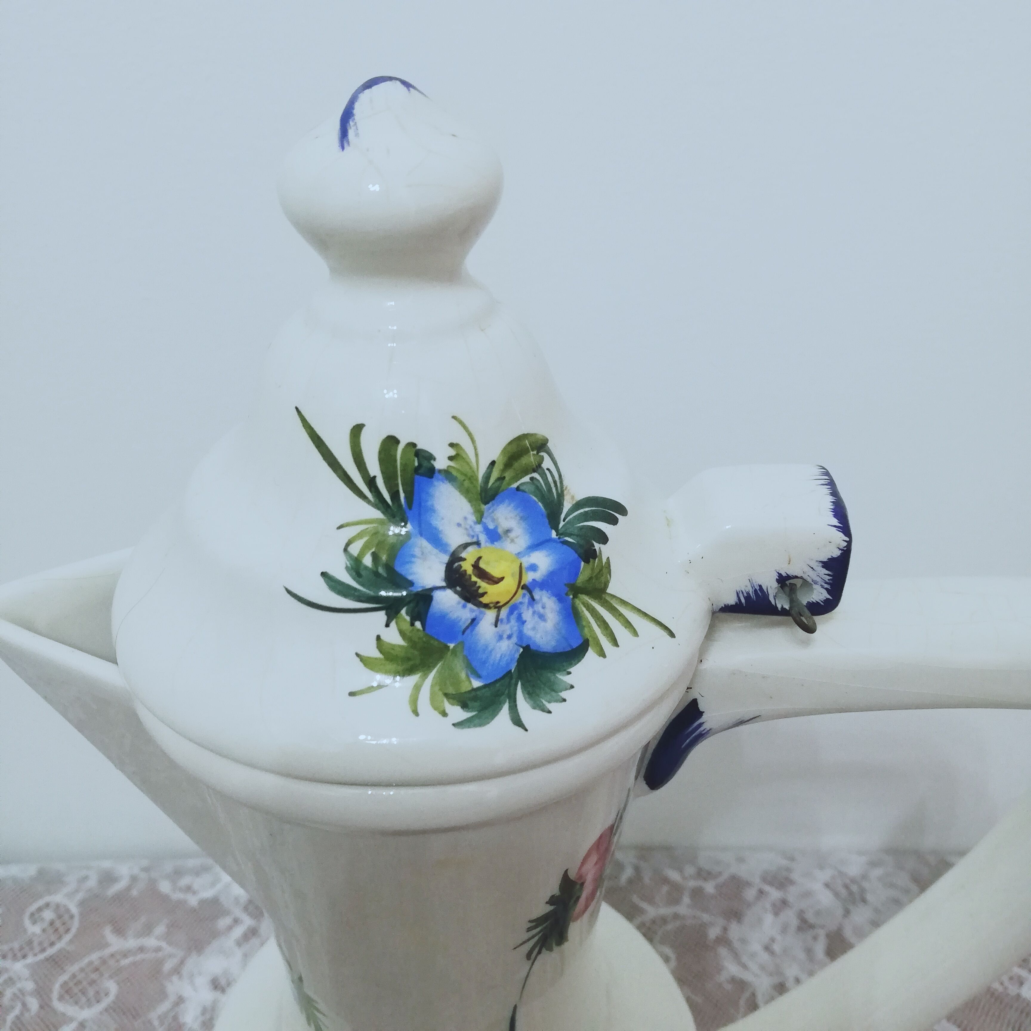 Pitcher vase in Italian earthenware