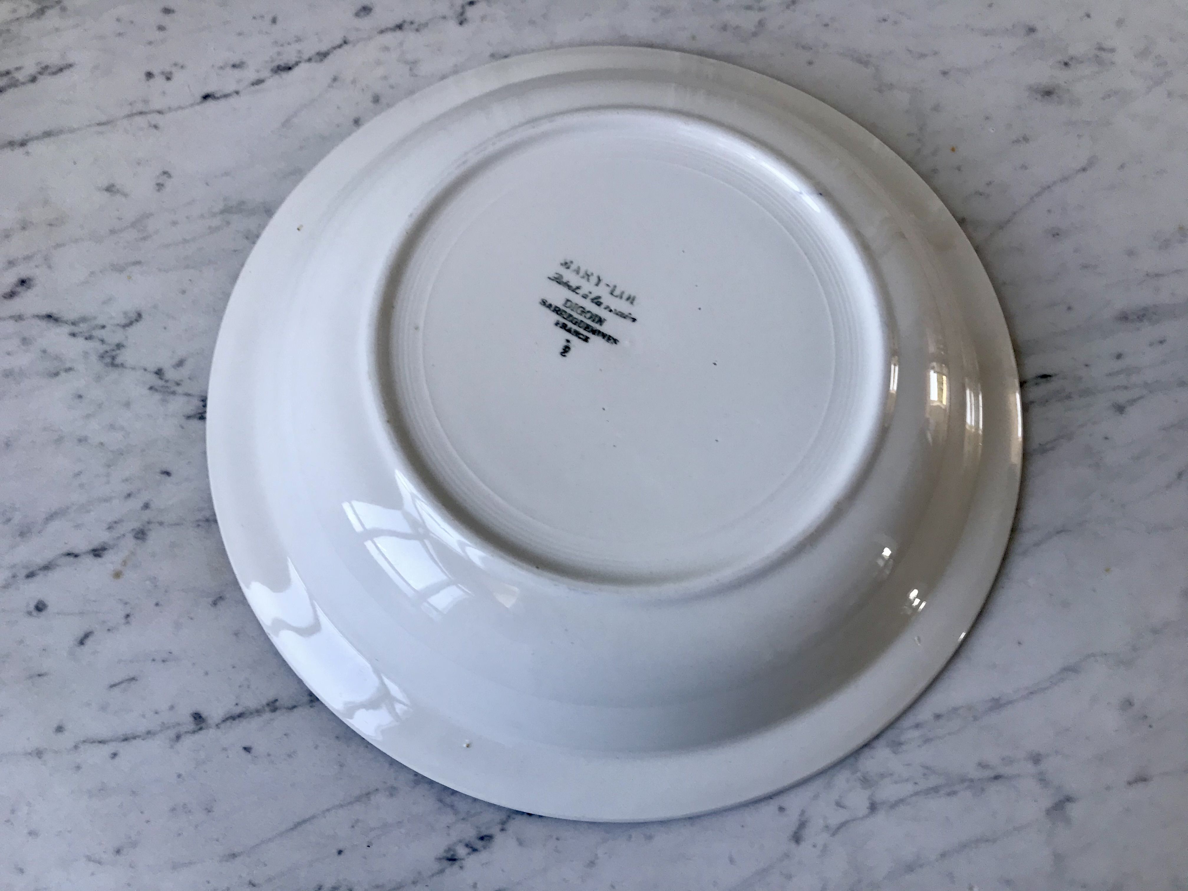 Hollow dish digoin sarreguemines model "mary-lou" years 30-40