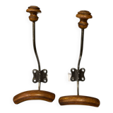 Pair of coat hooks Belle Époque circa 1900