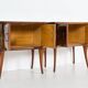 Pair of sculptural Italian Mid-Century nightstands/cabinets, 1950’s