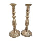 Pair of brass candlesticks