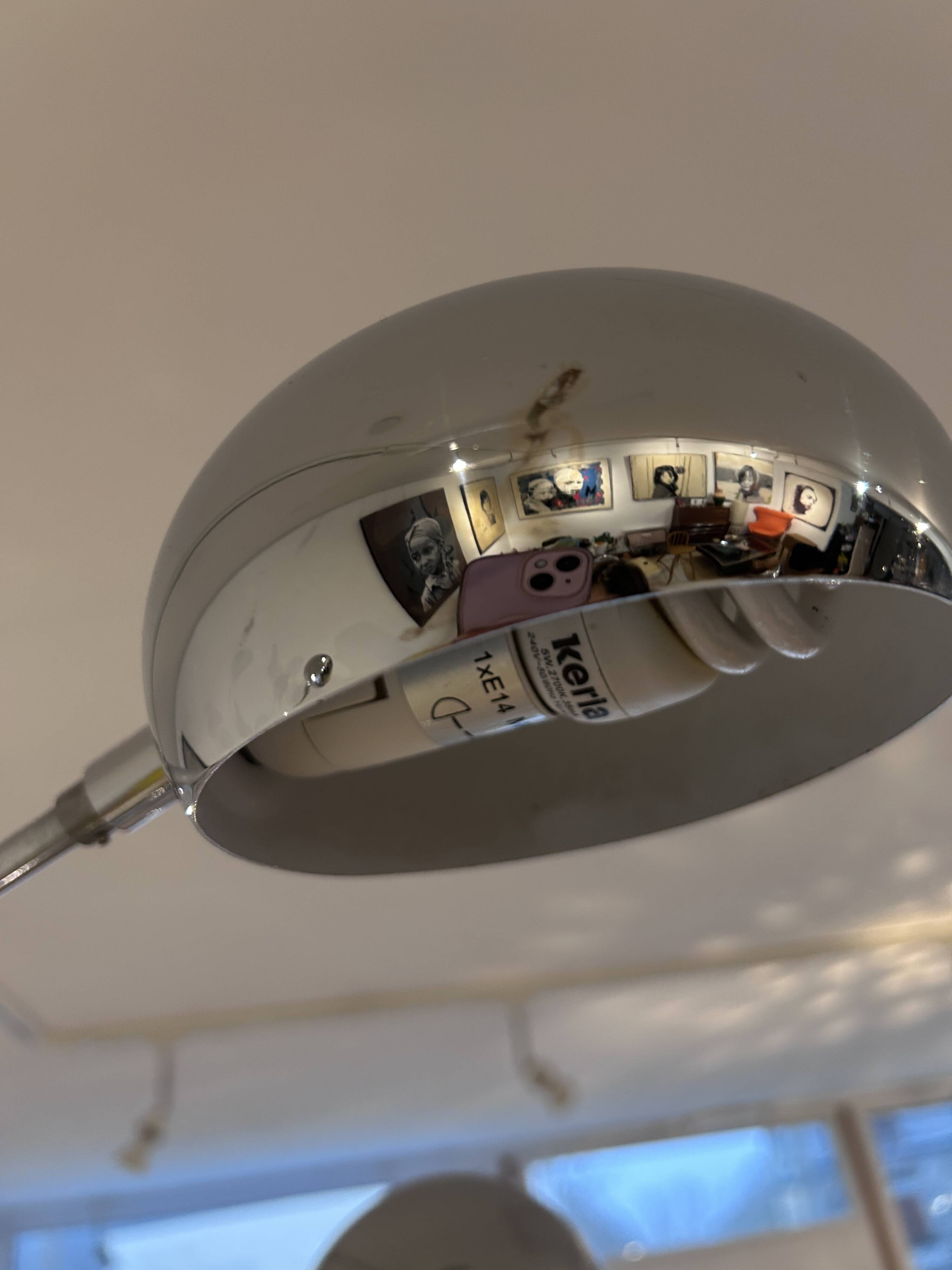 Lily of the valley floor lamp with 5 branches