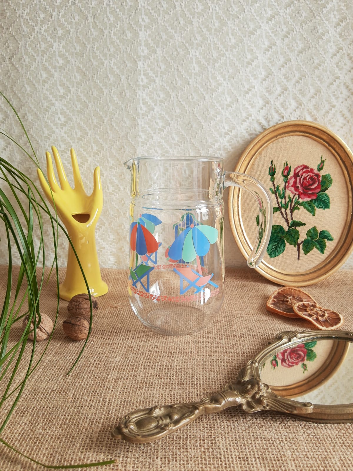 Carafe / pitcher on the theme of the beach France - Vintage