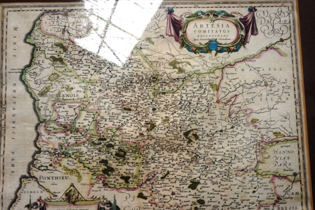 Engraving - old map. Dutch, 18th century.