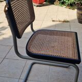 Chaise Marcel Breuer en bois et cannage, 1970