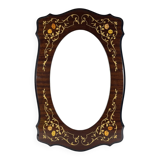 Large vintage wooden mirror, Italy, 1970s