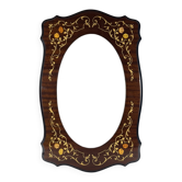 Large vintage wooden mirror, Italy, 1970s