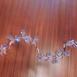 Glass table runner by A. Vialas – Vintage crystal centerpiece
