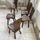 Chaises chêne massif chapo savoyarde art populaire