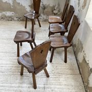 Solid oak chairs Savoyard cap popular art