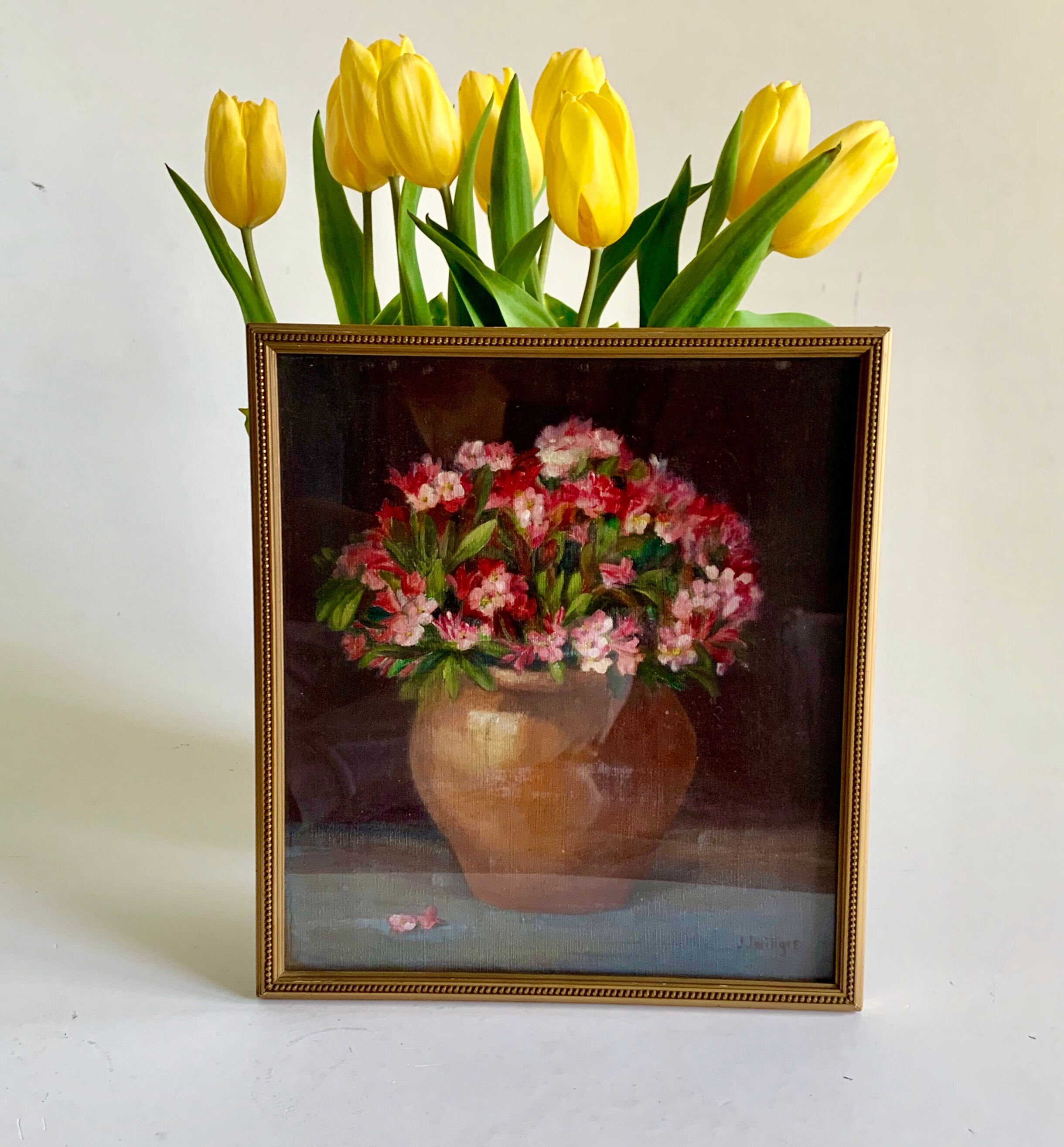 Flower Oil Painting, 1950s