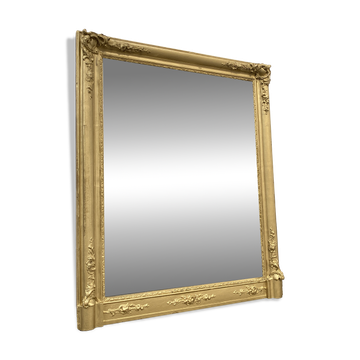 Miroir en Bois Stuqué et Doré, Hauteur 115cm, XIXème Siècle, France