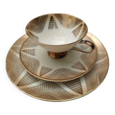 Trio à thé/café vintage en porcelaine de Bavière Winterling Marktleuthen —