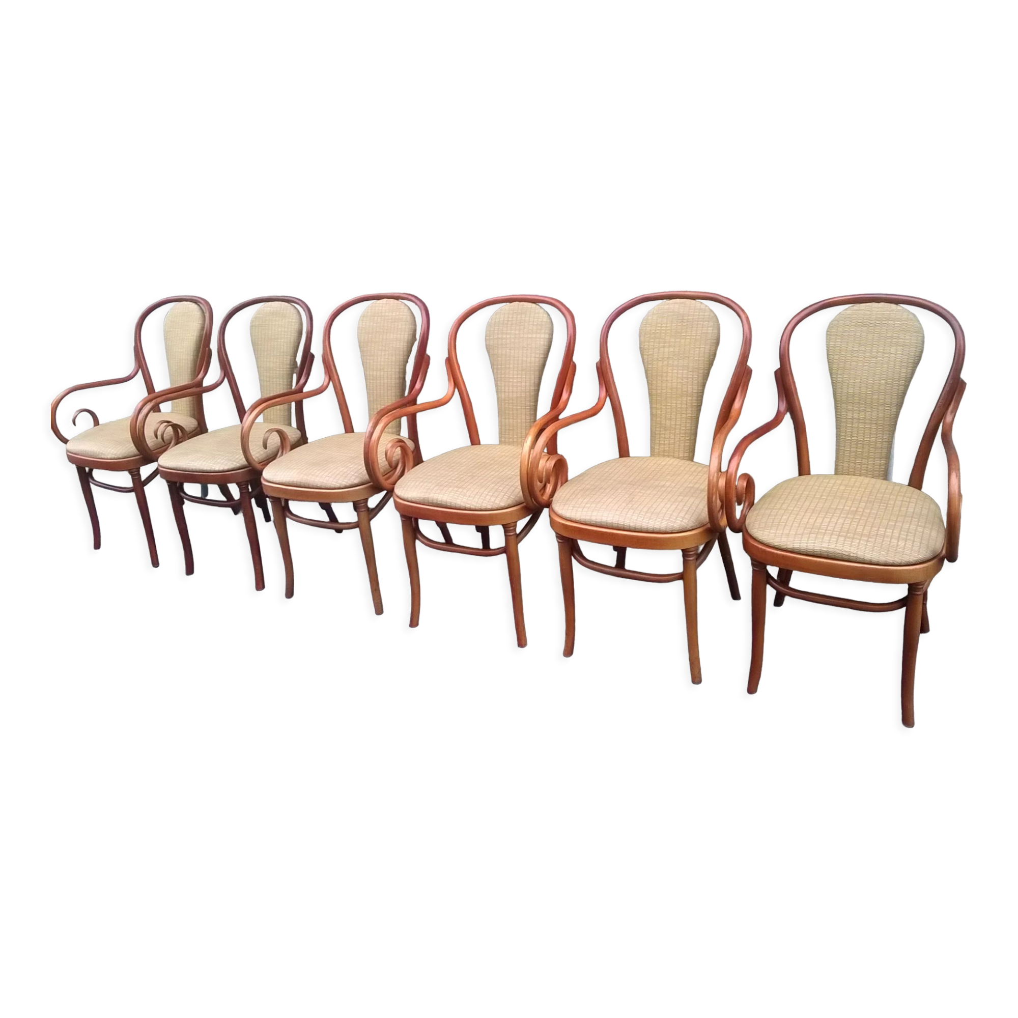 Sets of 6 fmg armchairs