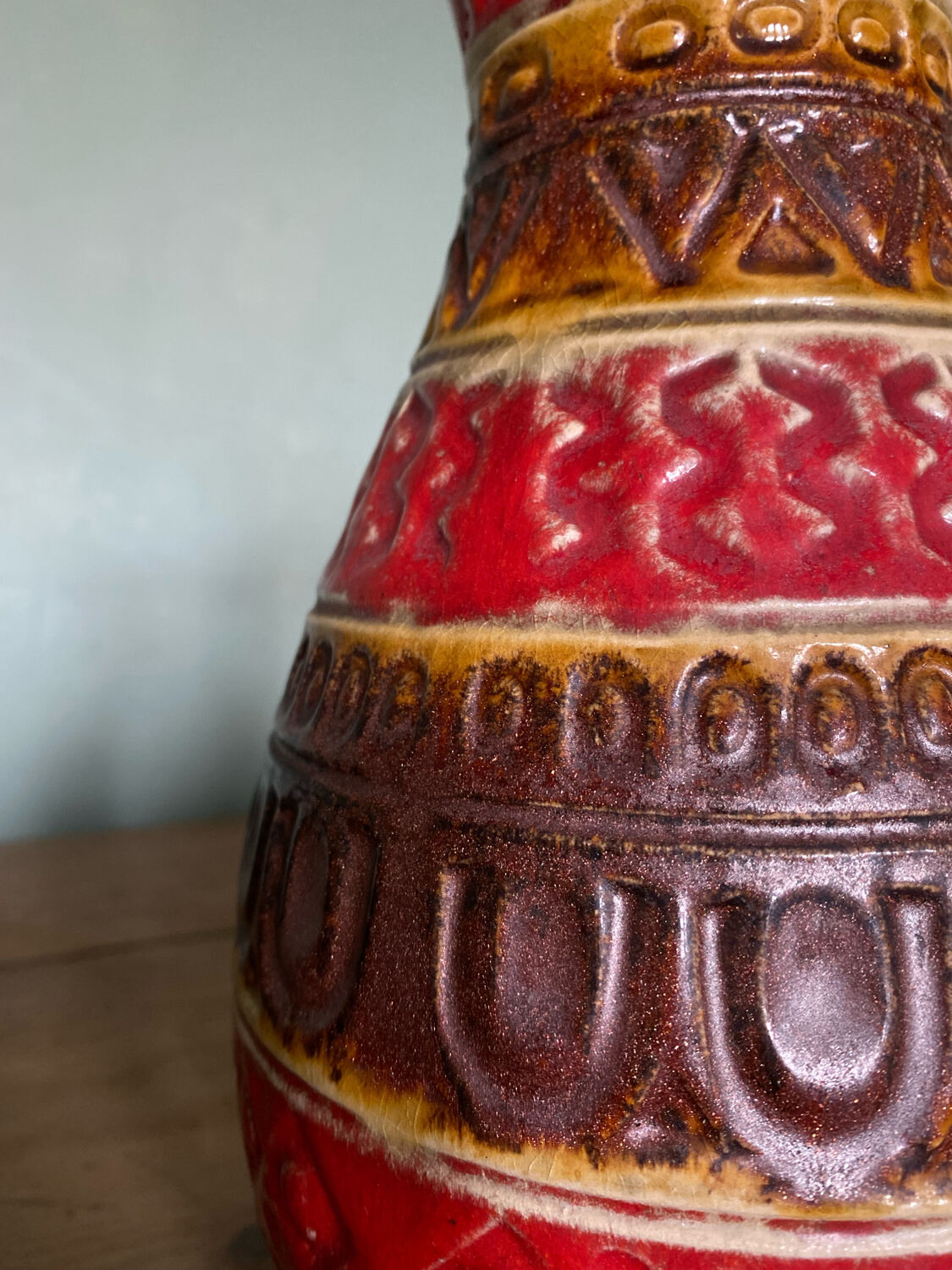 Vase Bay Scheurich Fat Lava West Germany 12 25