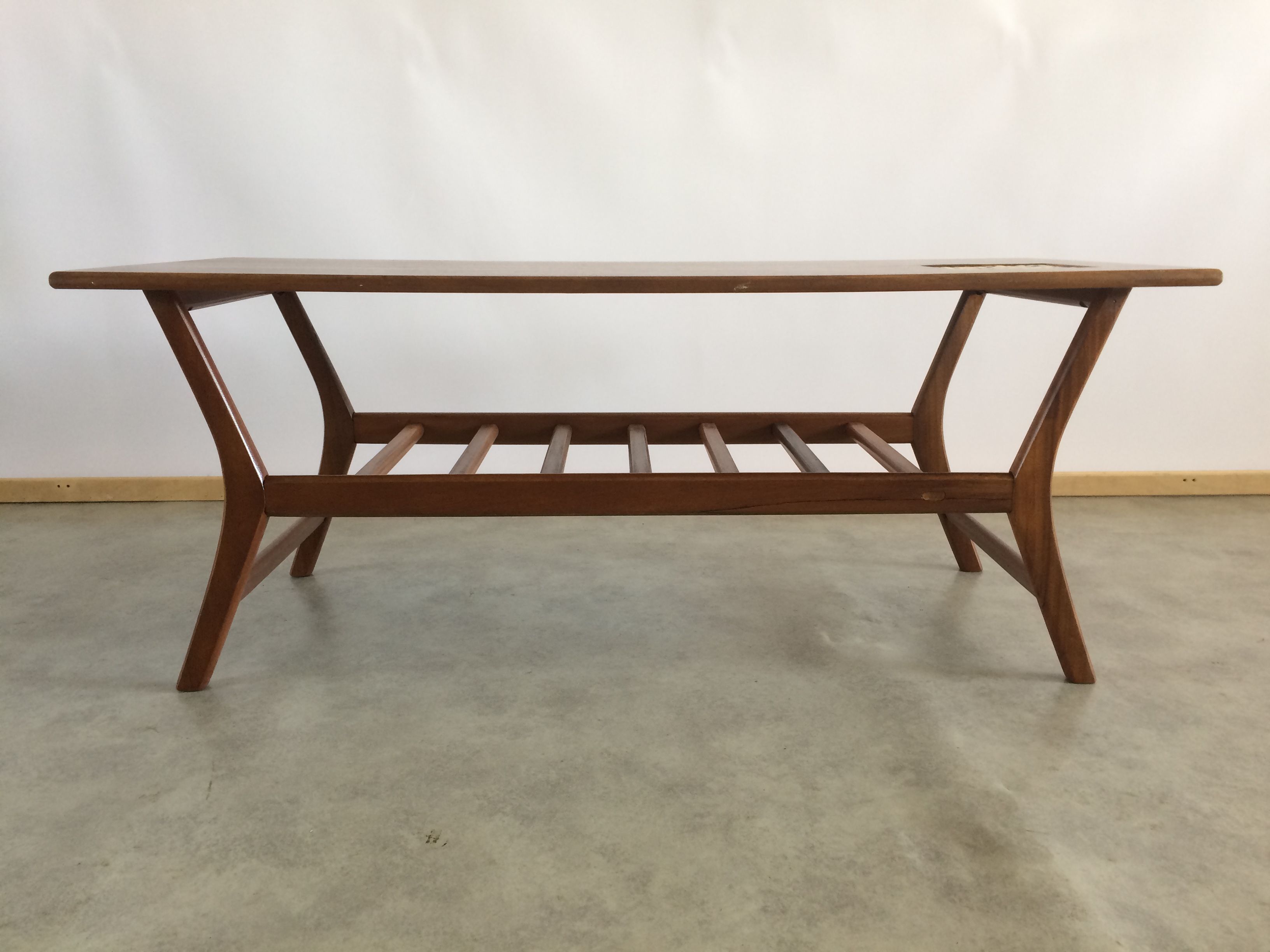 Louis van Teeffelen vintage teak coffee table for Wébé 1960s