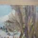Oil painting on isorel signs J Lauga channel view