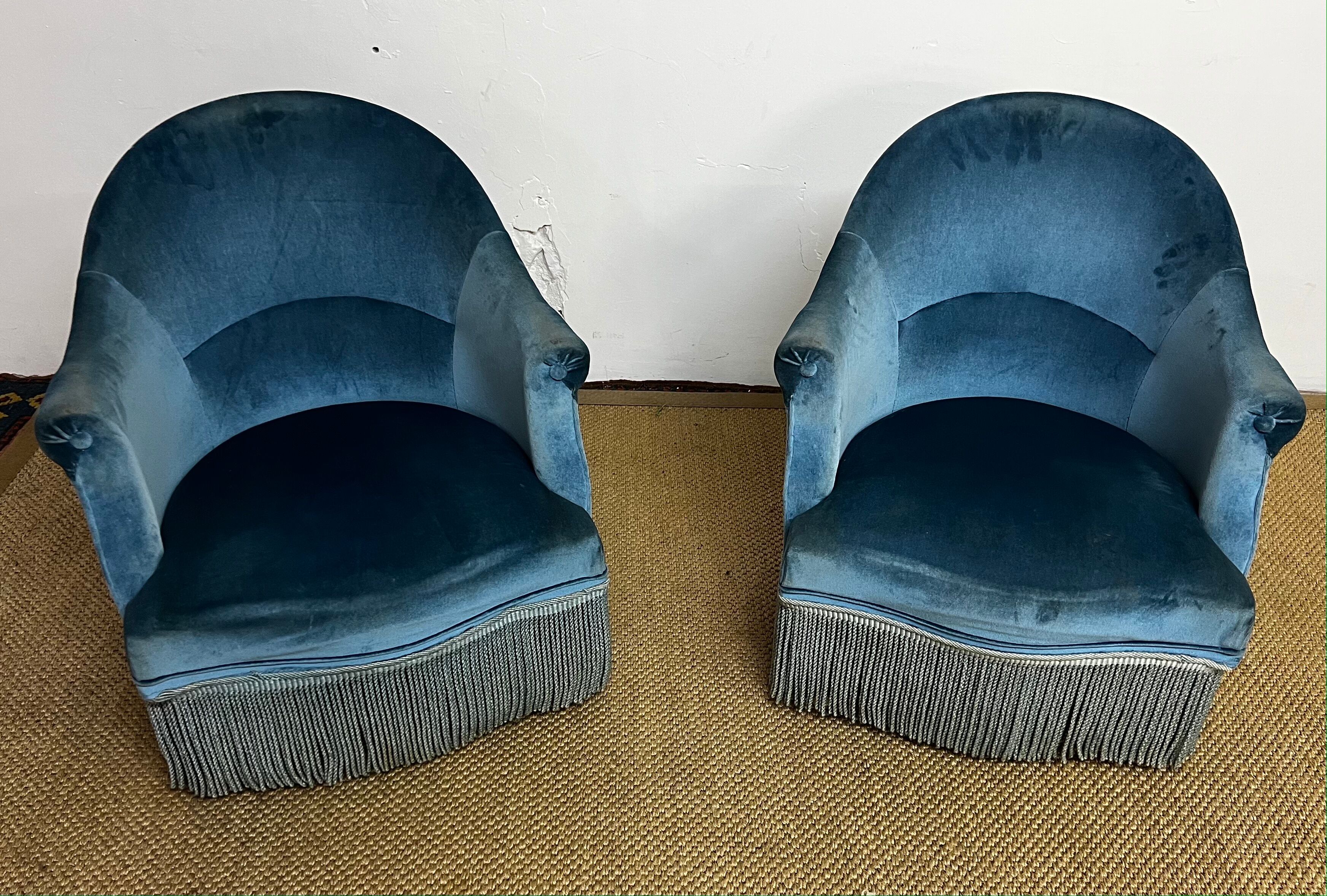 Pair of toad armchairs
