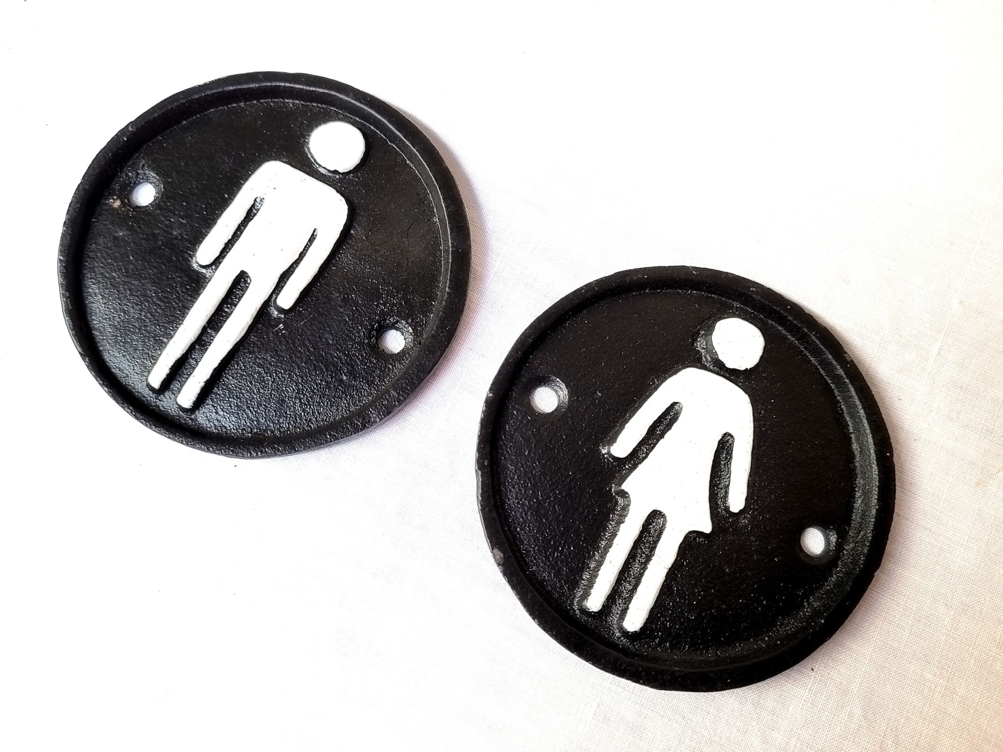 Plaque homme, femme pour salle de bain