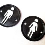 Plaque homme, femme pour salle de bain
