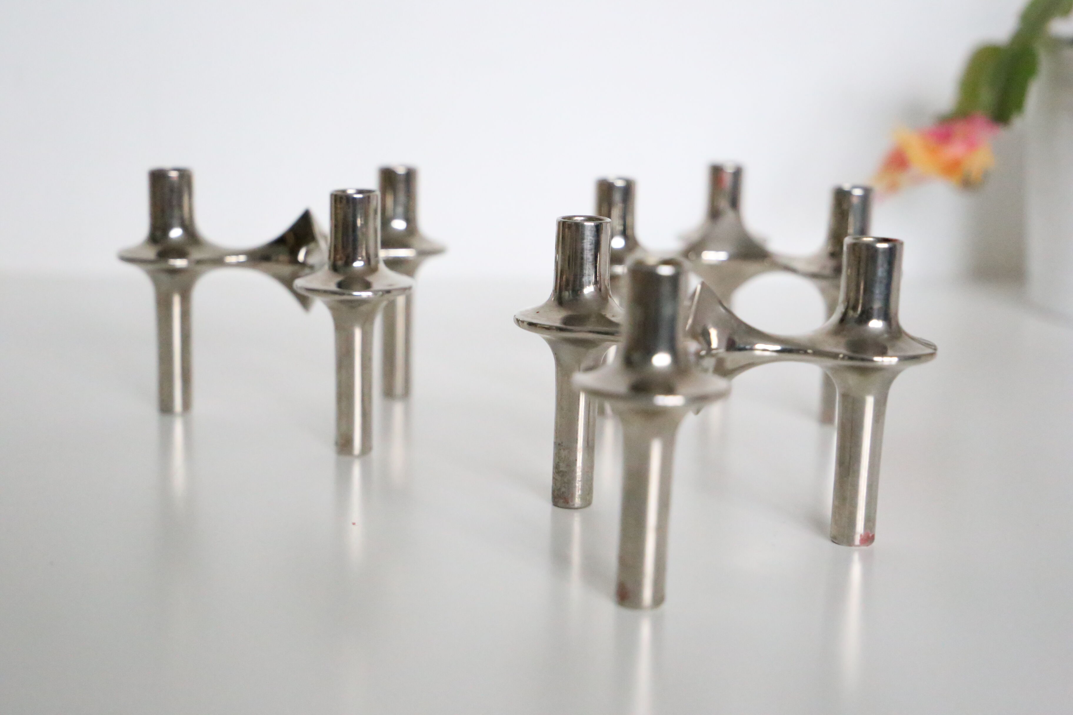 "Orion" candlesticks by Caesar Stoffi for Bmf Nagel 1970