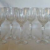 Lot 6 crystal glasses of Arques collection "Constance"