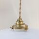 Vintage opaline pendant lamp with serrated edges