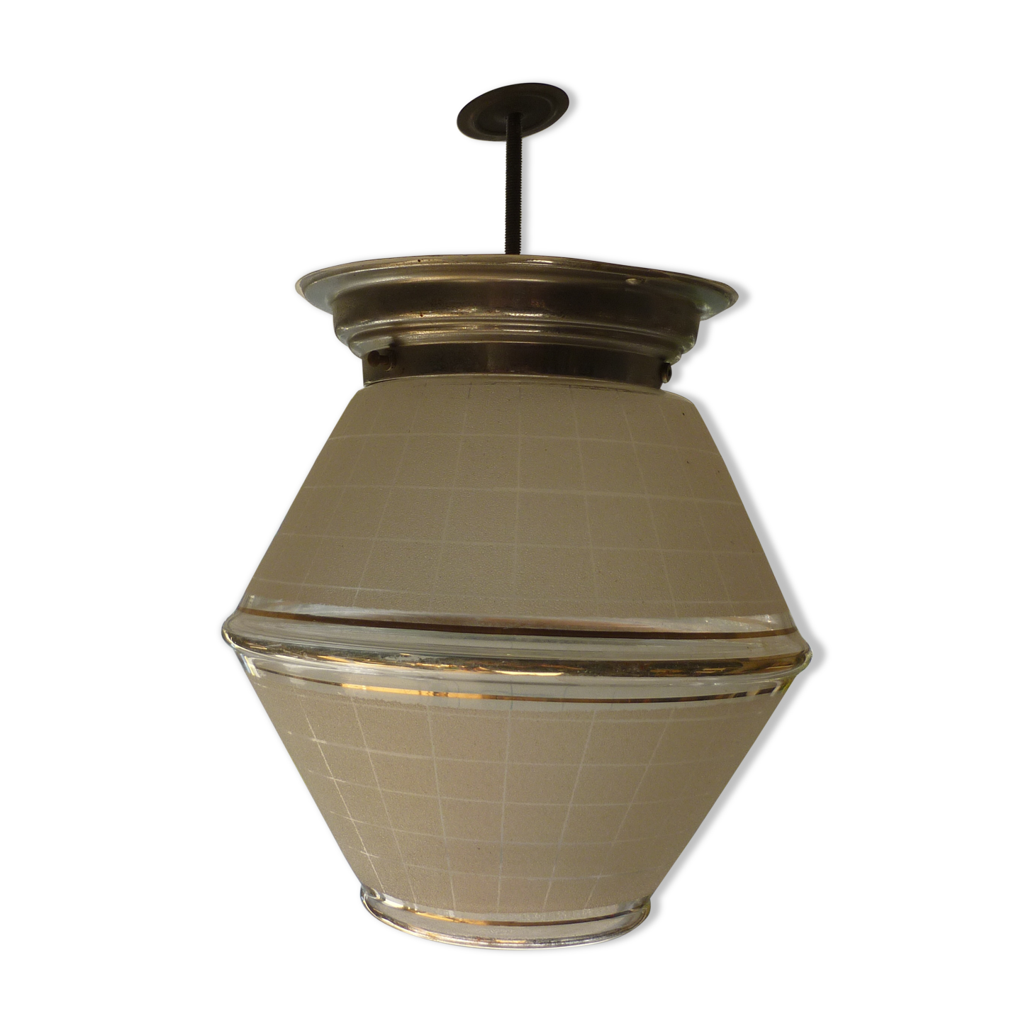 Granite glass globe hanging lamp