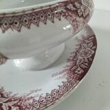 Rare old vegetable dish – Saint-Amand Hamage – English red ironstone