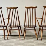 Set de 4 chaises de salle à manger en bois par Ercol