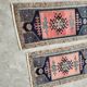 Set of 2 vintage handmade Turkish rugs 45x86 cm