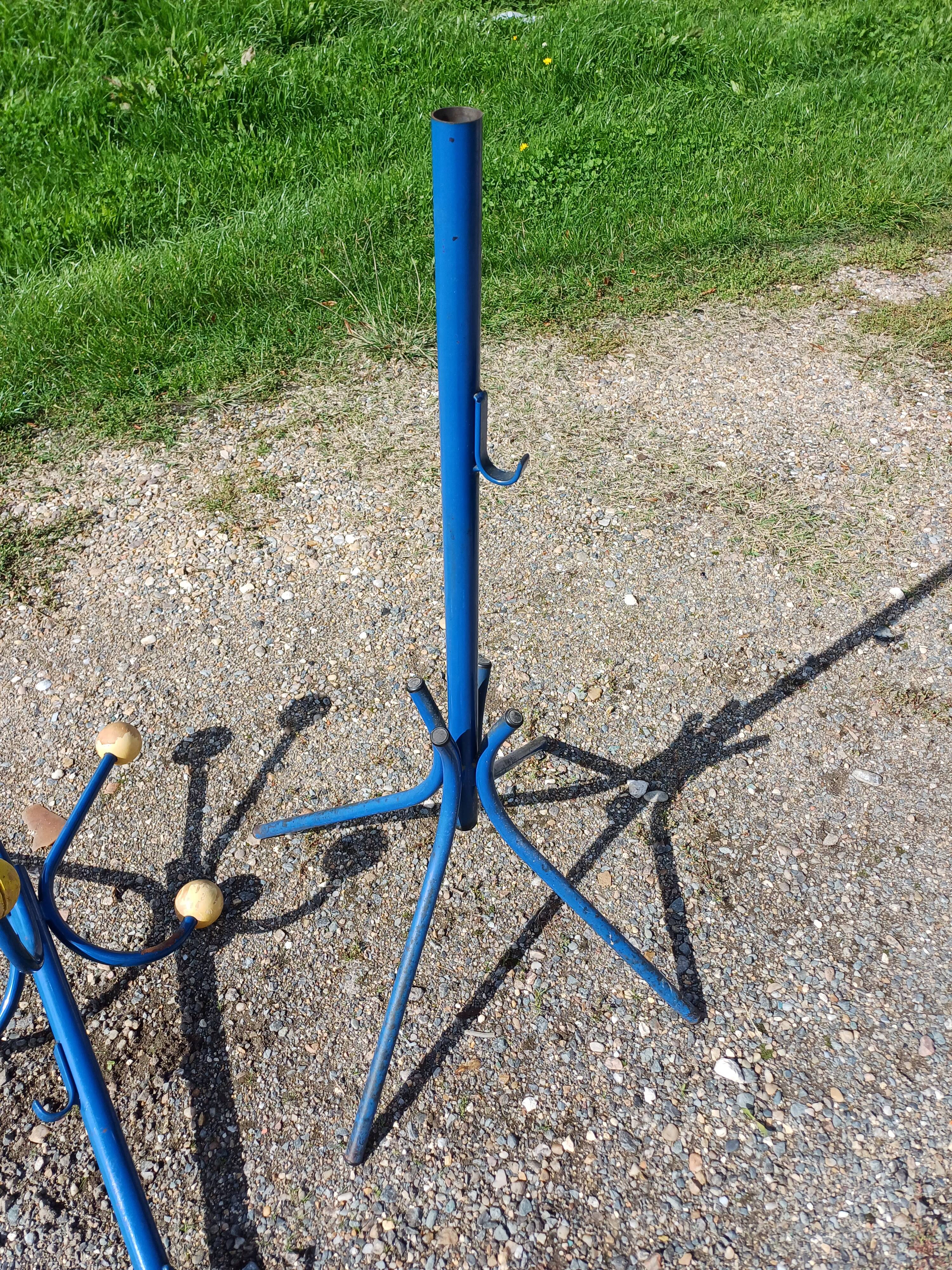 Vintage Coat Rack, Metal and Wooden Balls.