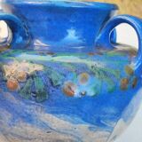 large 4-armed Soufflenheim vase signed Elchinger