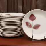Lot d'assiettes plates Niderviller décor Hêtre