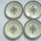 Lot of 4 flat plates Alhambra de Salins iron earth