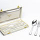 Three-piece birth set "America" — Christofle. 20th century.