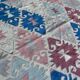 Vintage Turkish kilim, handwoven, 200x295 cm.