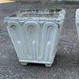 2 pot flower box garden patterned old planter