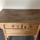 Console ancienne en bois d'orme