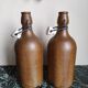 Lot 2 old bottles in glazed stoneware 0.5 L