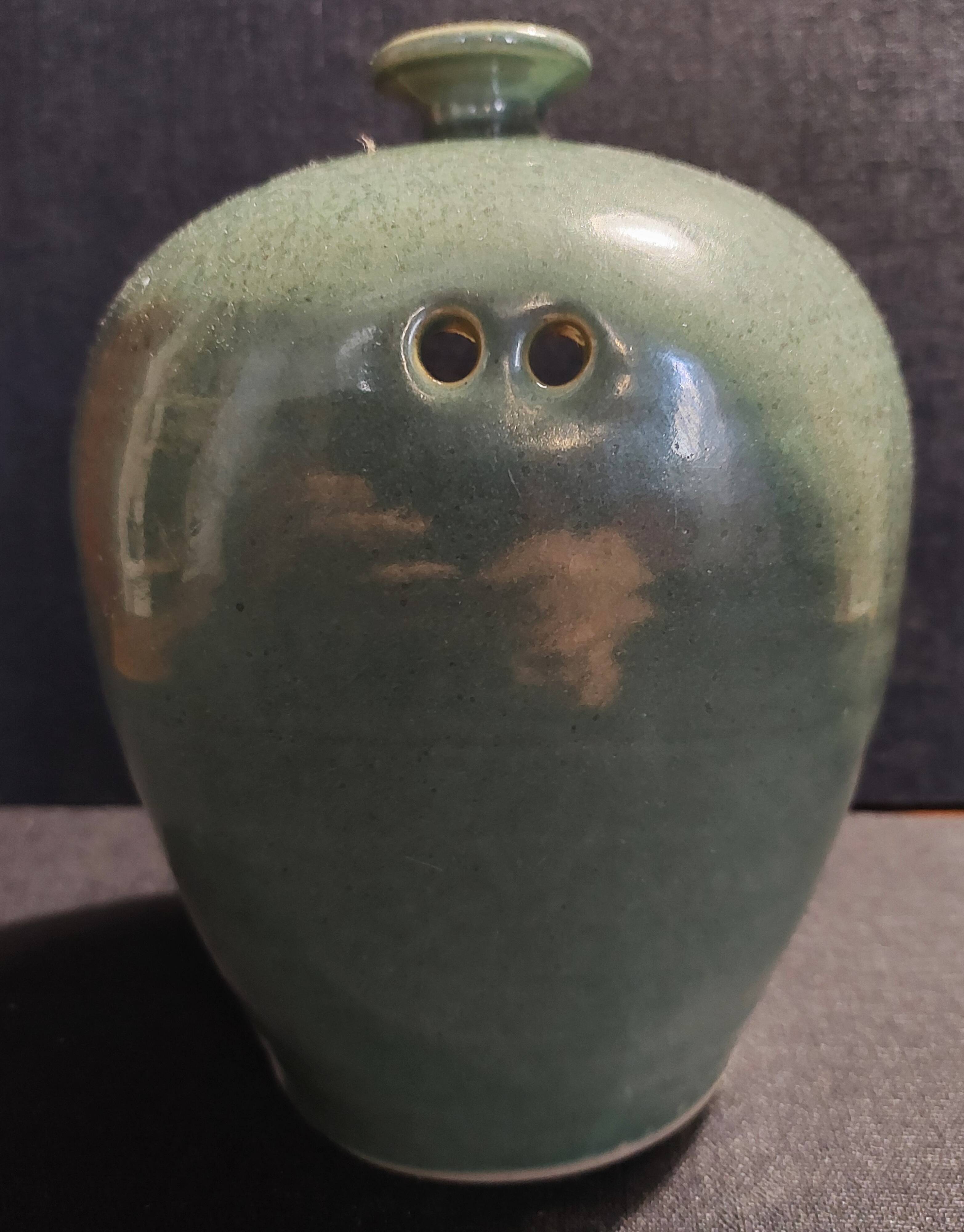 Vintage stoneware salt pot