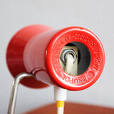 Vintage czechoslovakian red table lamp Drupol 21616, 1960s