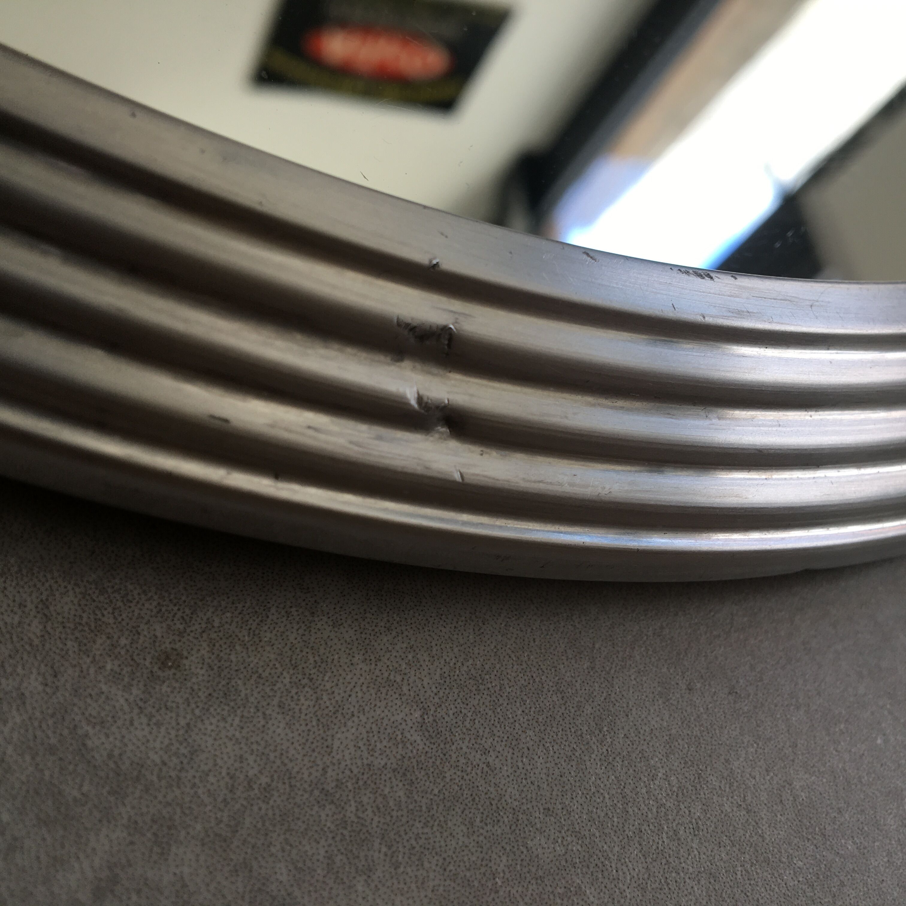 Silver silver art deco mirror tray