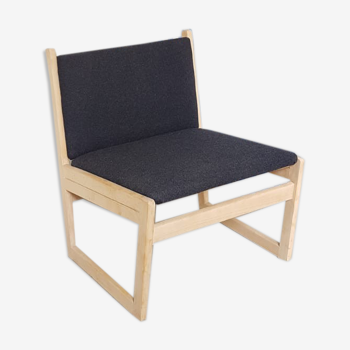 Danish restored wool chair by Kvetny & Sønners Stolefabrik
