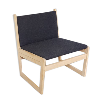 Danish restored wool chair by Kvetny & Sønners Stolefabrik