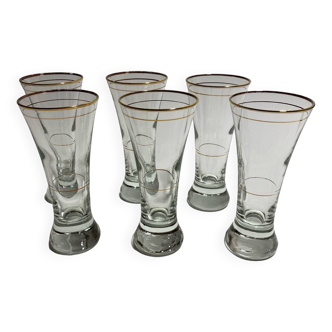 6 verres à liséré doré Luminarc