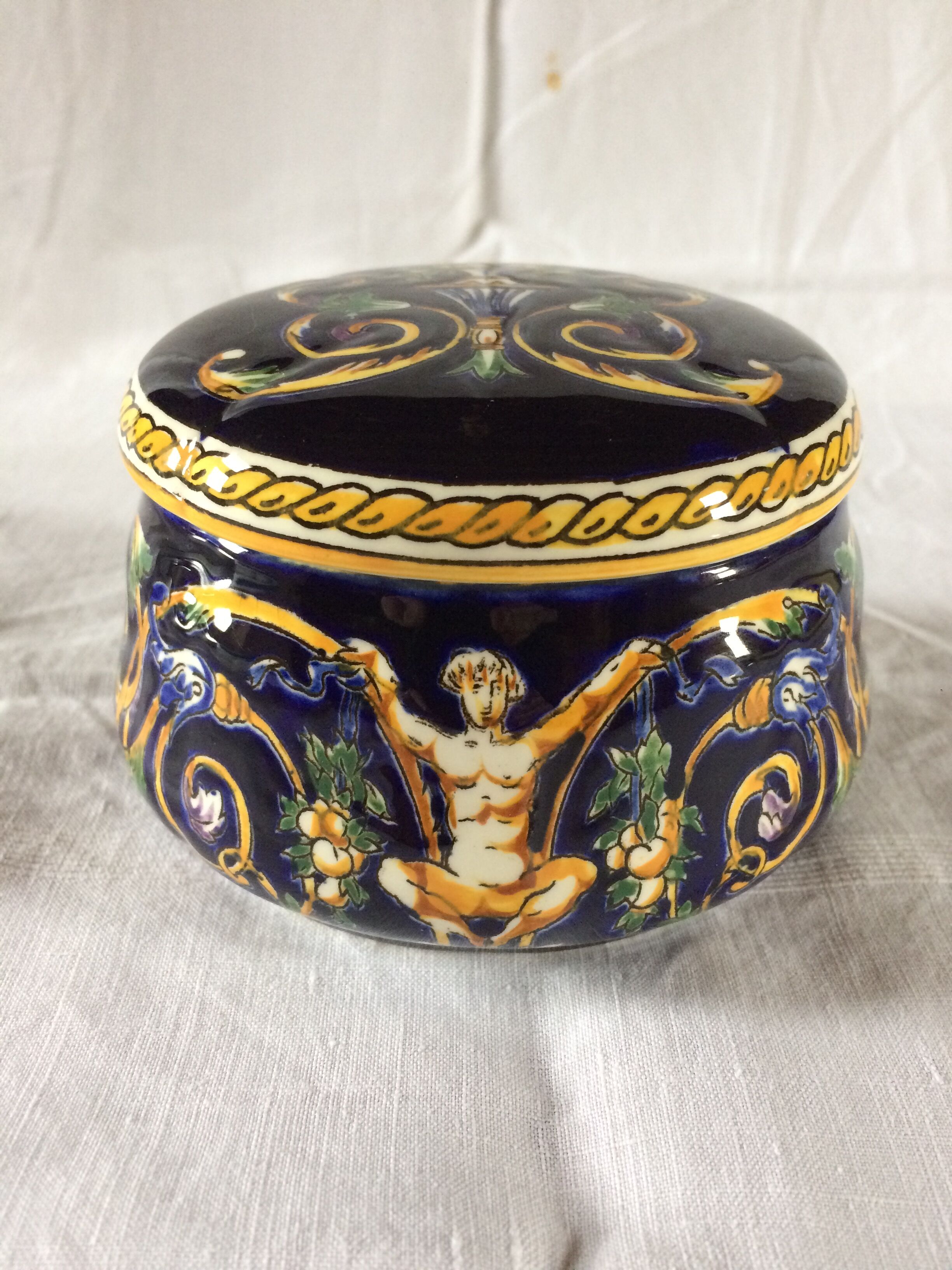 Gien earthenware candy box