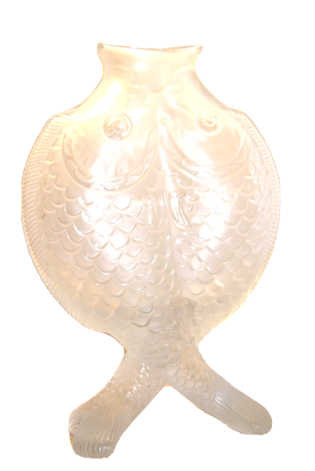 Crystal fish vase by bayel royal crystal of champagne