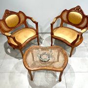 Salon Louis XVI, quatre pièces cannelé et mouluré